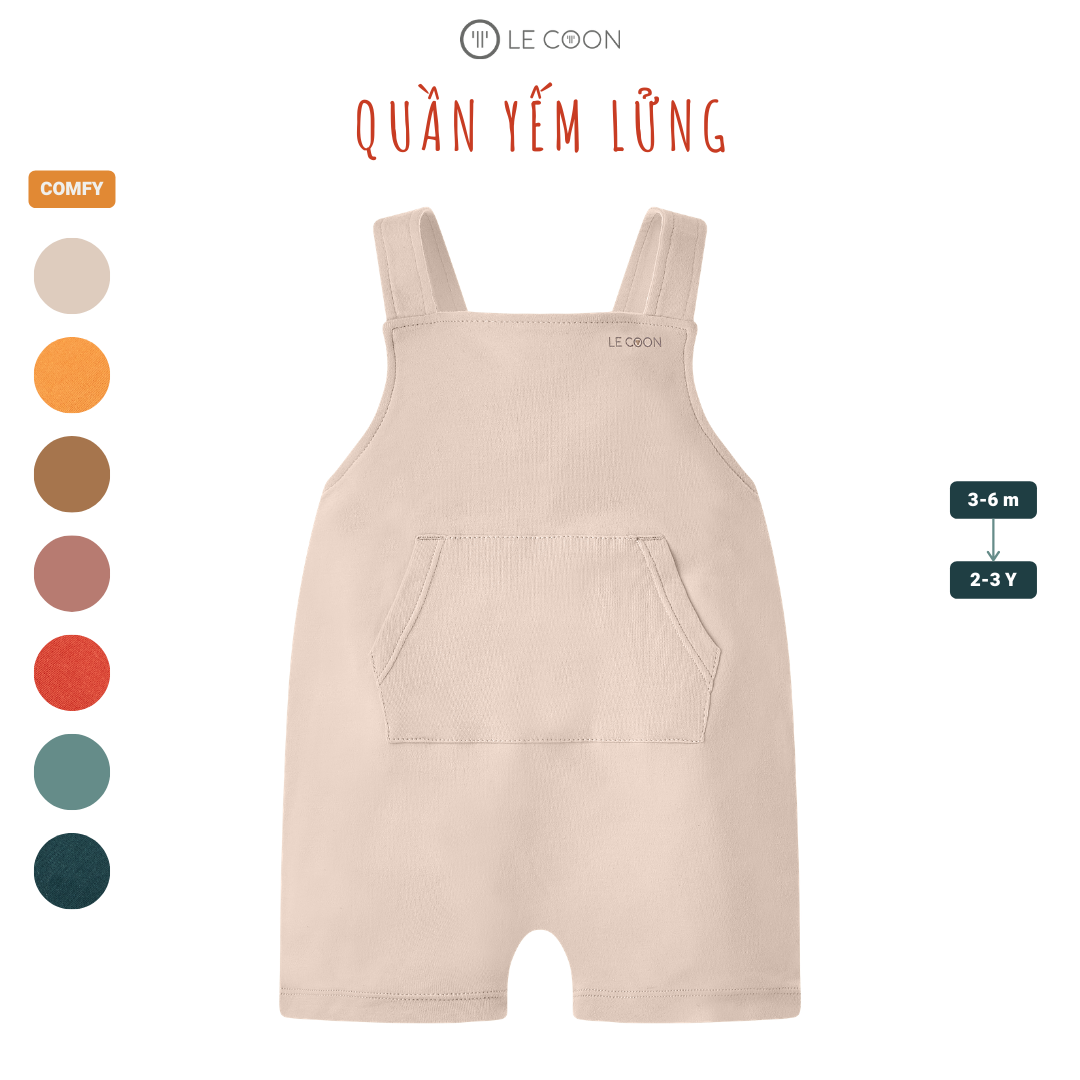 LE COON | Quần Yếm Lửng | COMFY | 3 tháng-3 tuổi