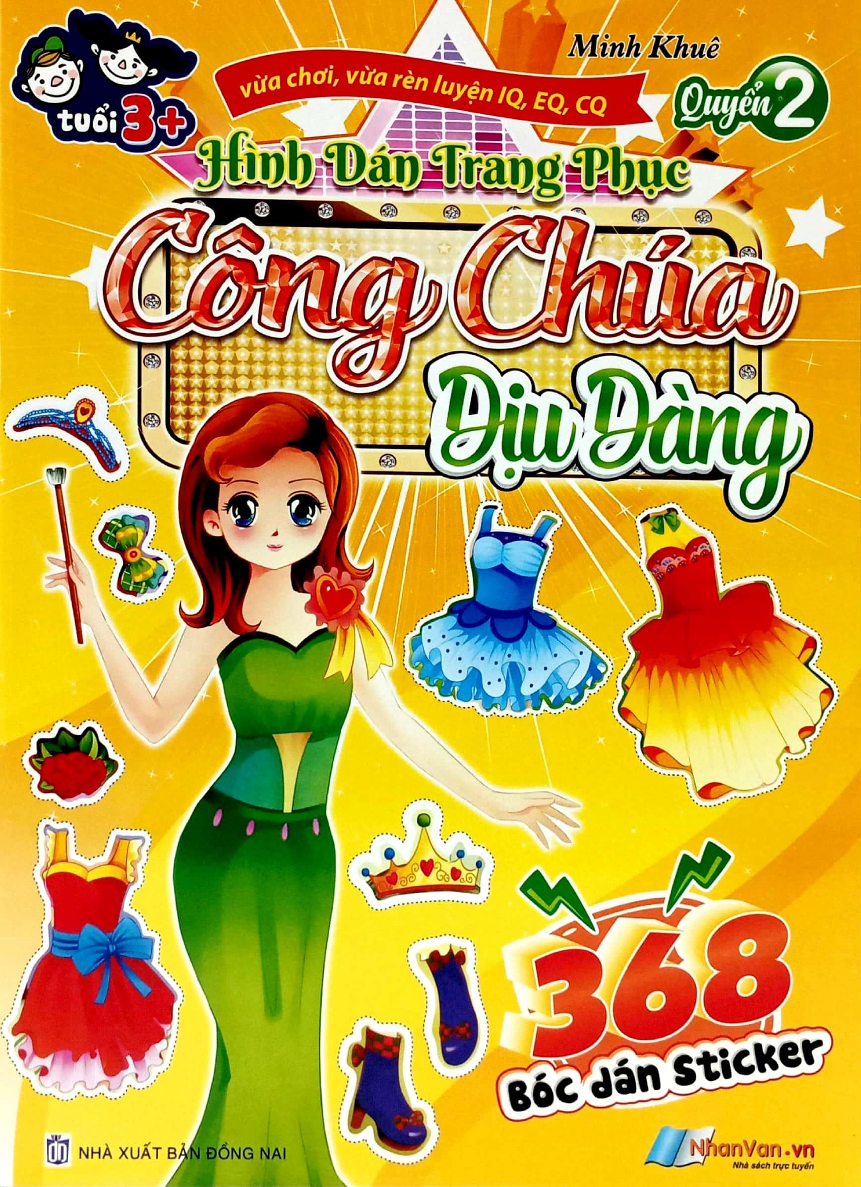 368 Bóc Dán Sticker - Hình Dán Trang Phục Công Chúa - Quyển 2 - Dịu Dàng