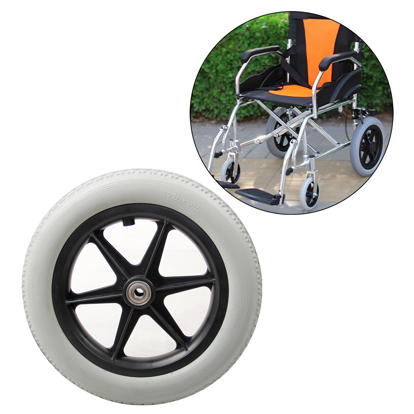 2x 12inch Wheelchair Replacement Rear Wheel for Wheelchairs Accessories