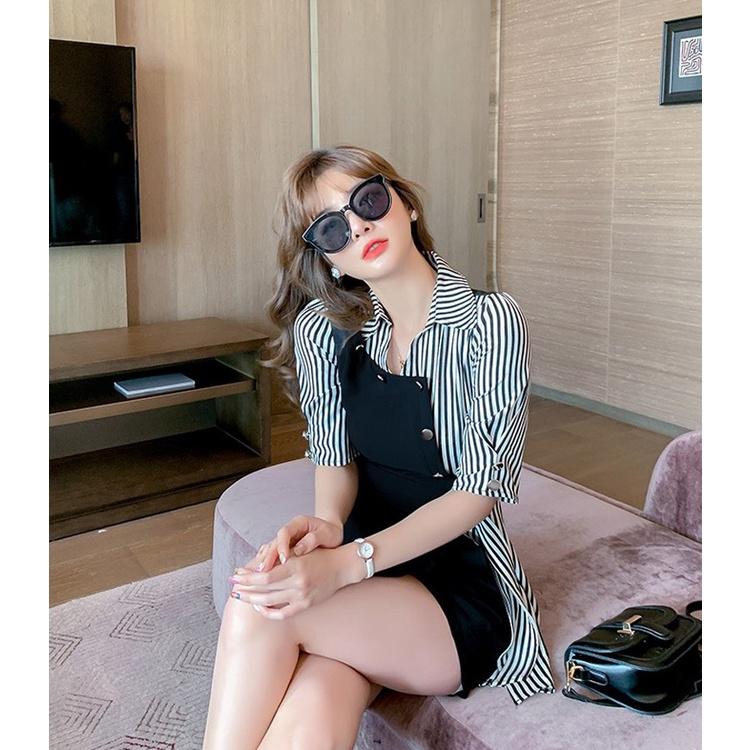 Set bộ phối sọc đính nút tay
