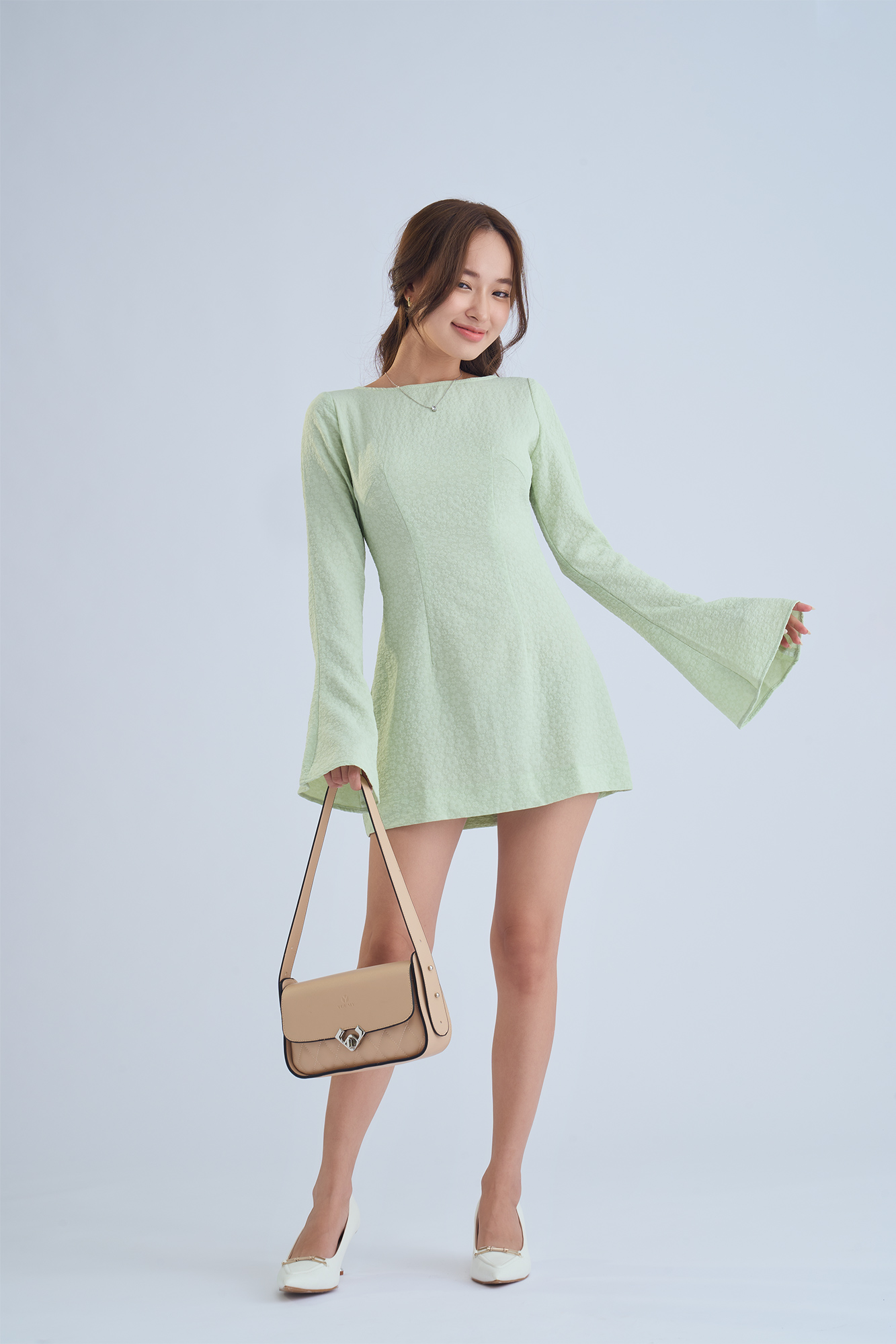 Túi Yuumy ( Thời trang nữ hình chữ nhật khóa cài kim loại size 23 - Túi đeo vai da Seasand YN234 )