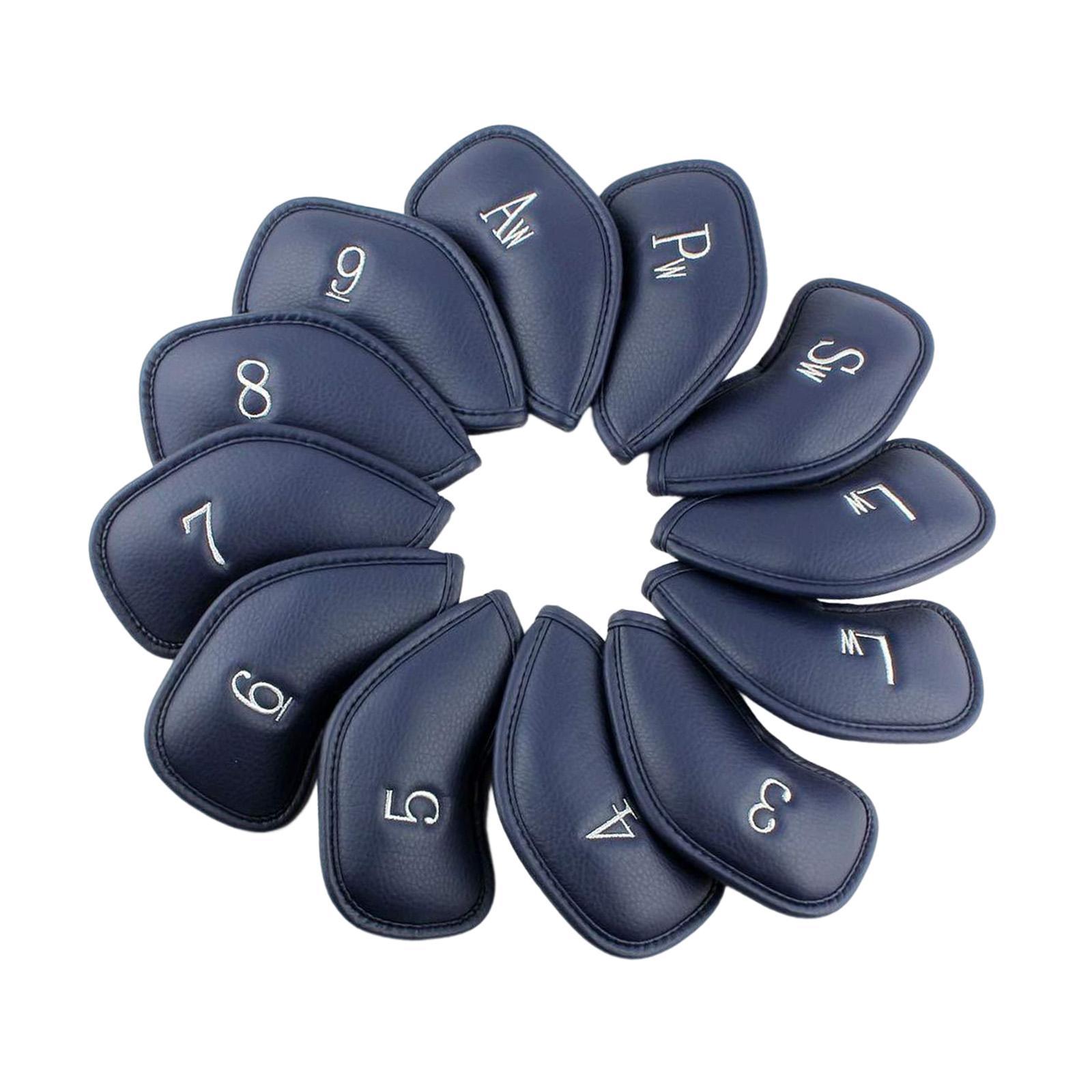 12 Pieces Golf Iron Headcover Set Golf Club Head Cover Protector Golf Accessories