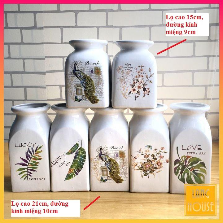 Lọ Hoa - LỌ CẮM HOA GỐM BÁT TRÀNG MẪU VUÔNG