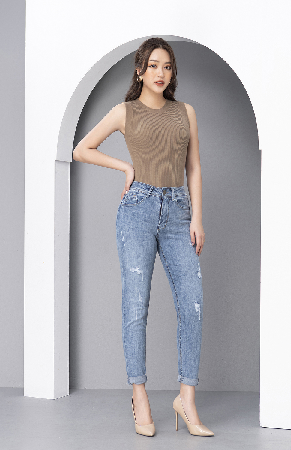  Quần Jeans Baggy Rách LUPERI LFQJ166