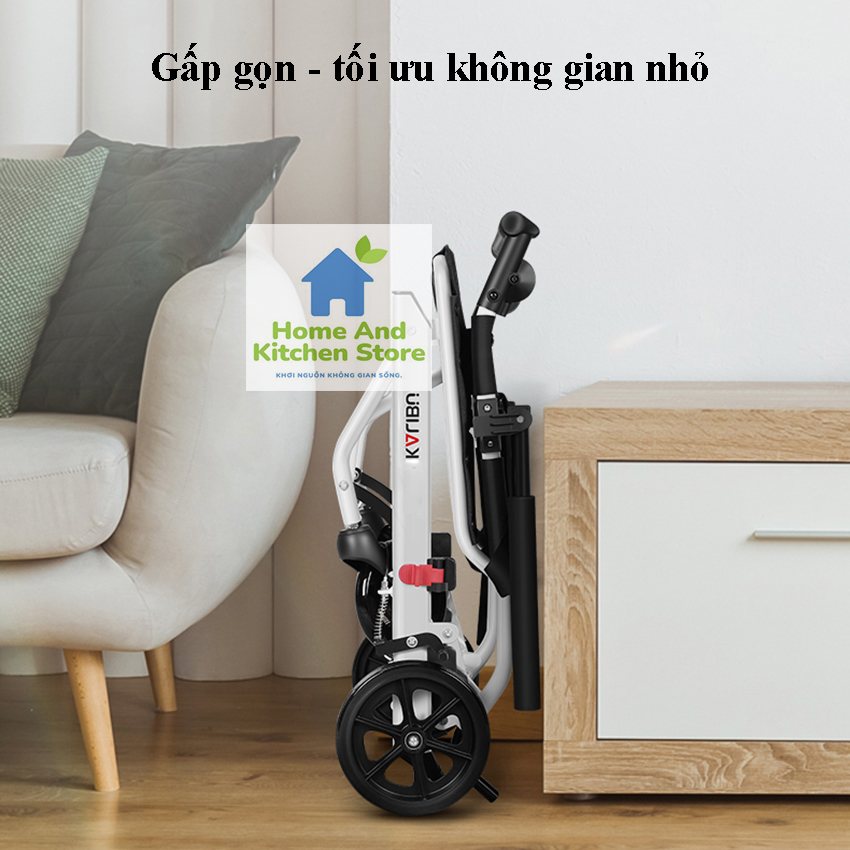 Xe lăn xếp gọn đa năng KALIBU - xe lăn du lịch gấp gọn xách tay siêu nhẹ phù hợp cho người già