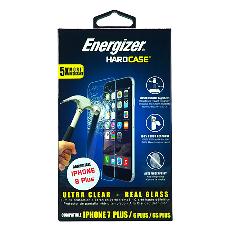 Miếng Dán Màn Hình Cường Lực Energizer Cho Iphone 7/8 Plus - ENSPCOCLIP7P - Hàng chính hãng