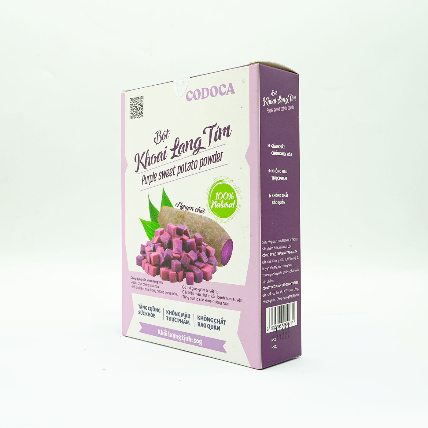 Bột Khoai lang tím Codoca nguyên chất sấy lạnh (50g) Tốt cho sức khỏe, Tạo màu tự nhiên cho thực phẩm