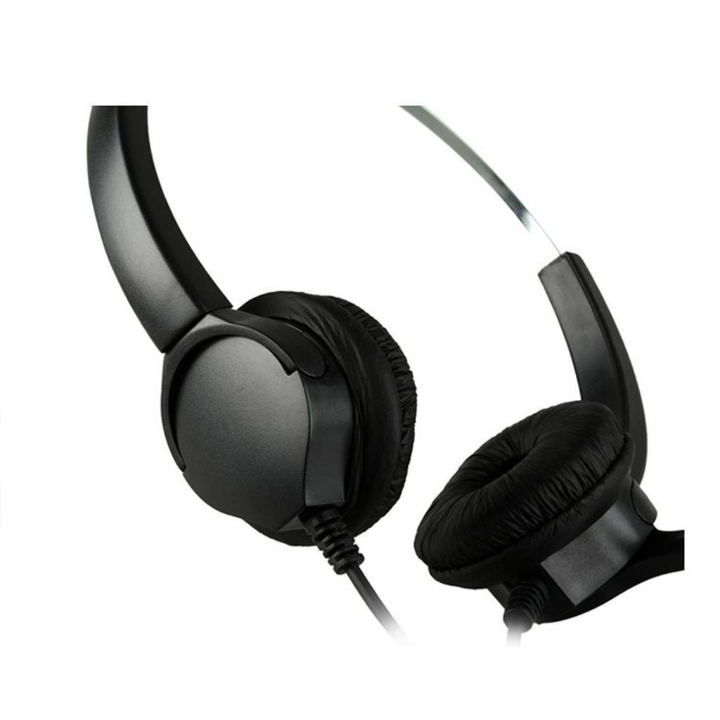 Hands Center Headset Telephone Corded Wired Mic Office Headphone
