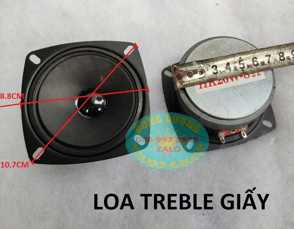 LOA TREBLE GIẤY MẶT VUÔNG HK  - GIÁ 1 ĐÔI - LOẠI 10CM