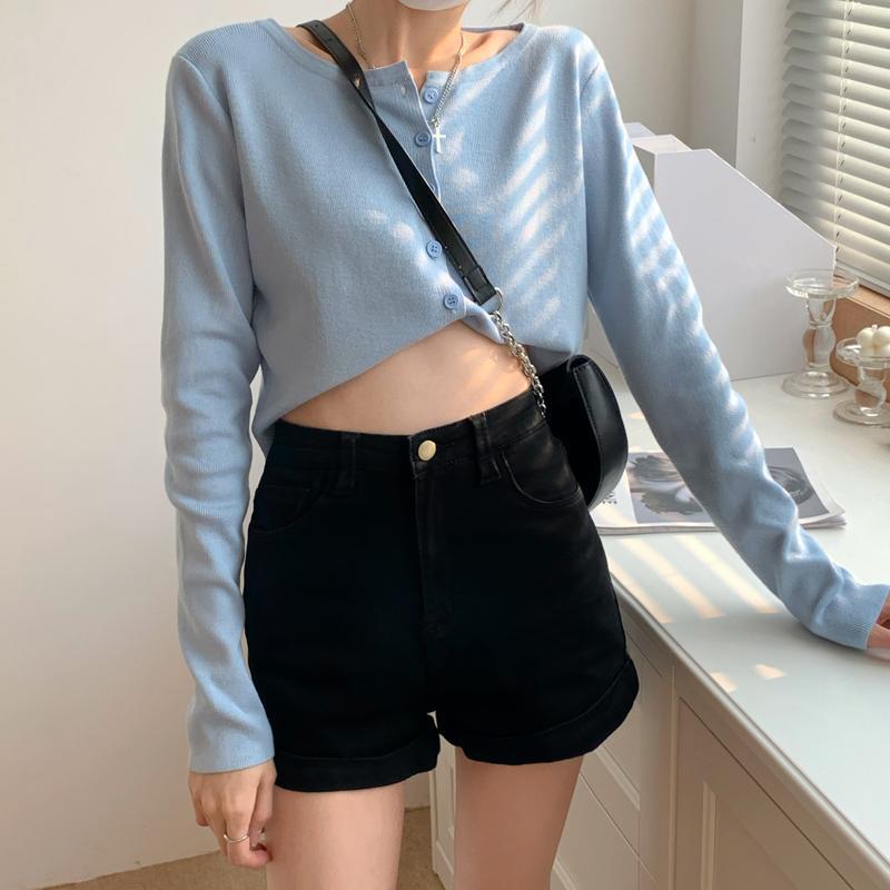 Quần Đùi Denim Lưng Cao Mẫu Mới 42296