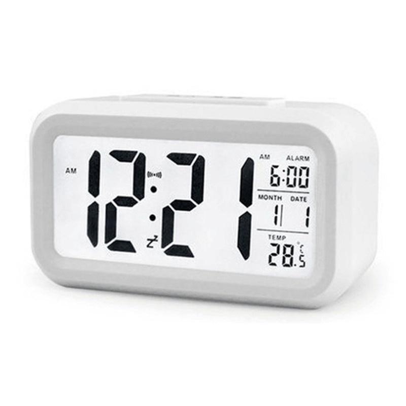 Time and Temperature Digital Table Snooze Alarm Clock Children Wake Up Kids Alarm Clock Night Light for Children Desk Clock