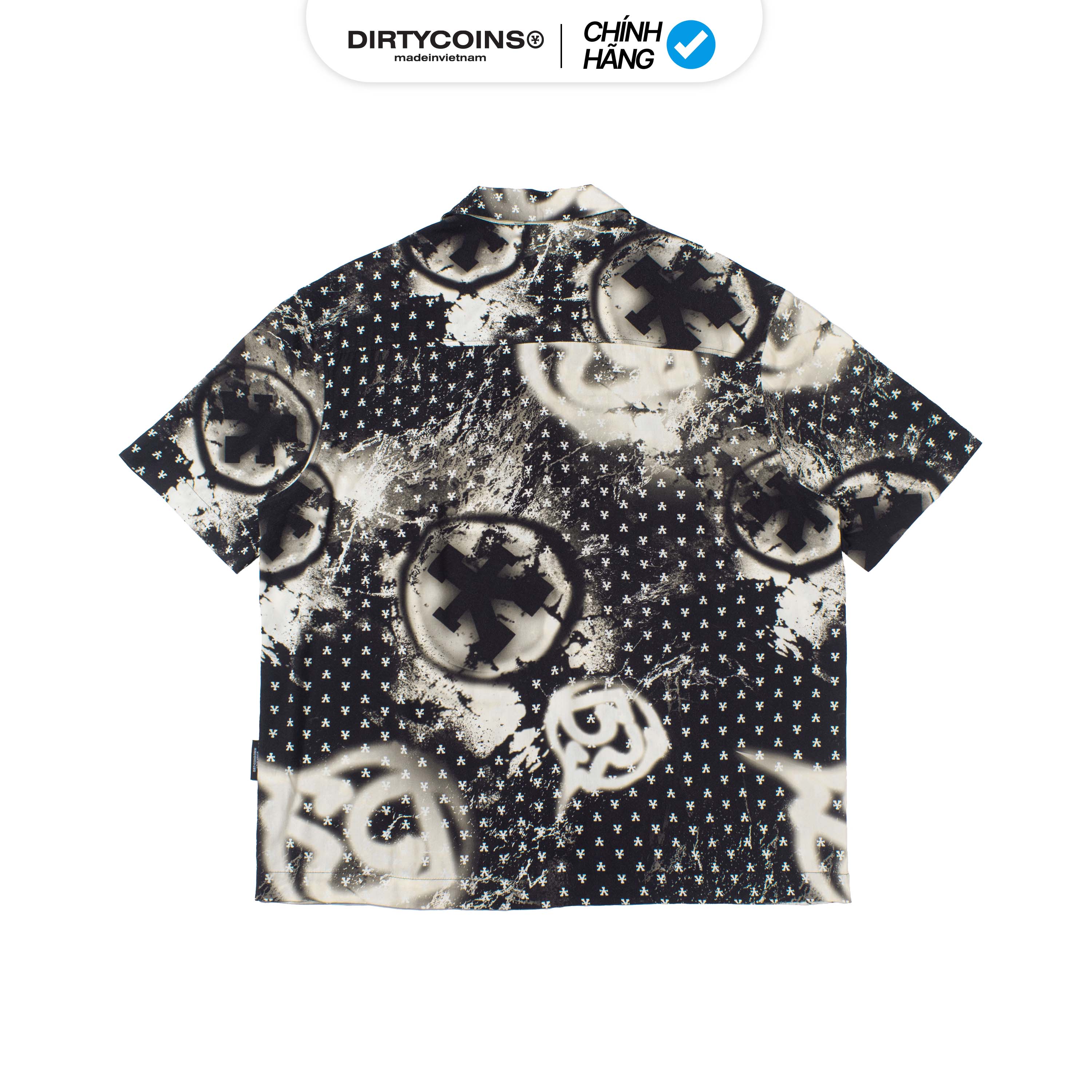 Áo Sơmi Watercolor All Print Shirt - Black