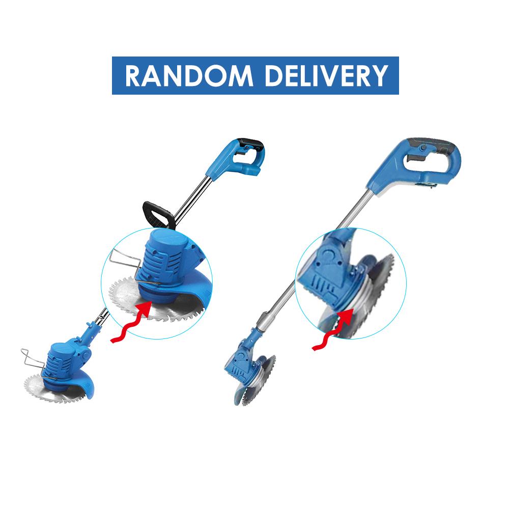 Geevorks 21V Telescopic Handheld Cordless Grass Trimmer Electric Lawn Mower 2 Pack 1500mAh Rechargeable Battery Fast Charger Multi Function Power Lithium Trimmer with Plastic/ Stainless Steel Blade, Circular Saw Blade