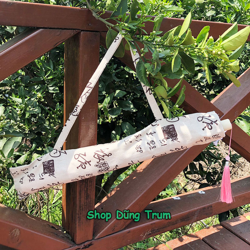 Túi đựng ô cổ trang họa tiết hoa phù hợp chiều dài ô 54cm