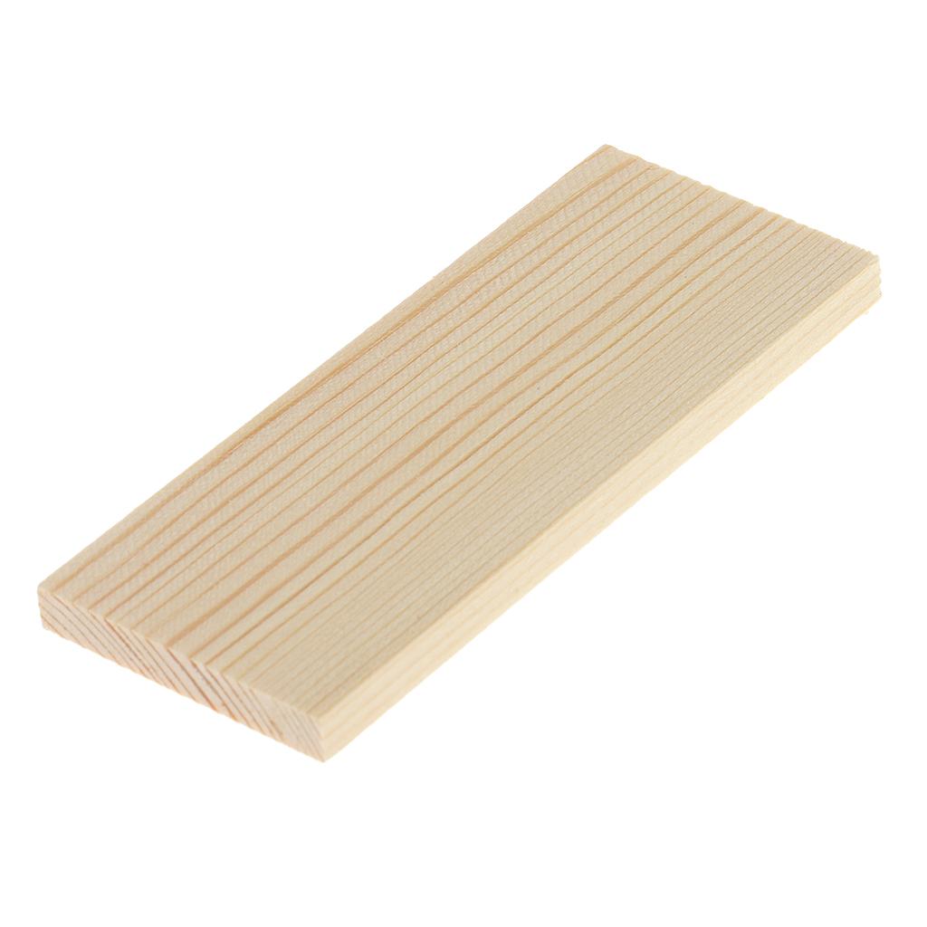 10x Unfinished Wood Wooden Rectangular Plaque Board for Modelling Material