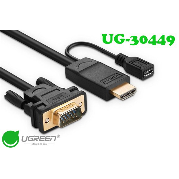 Cáp chuyển HDMI sang VGA Ugreen 30449-Hàng chính hãng.