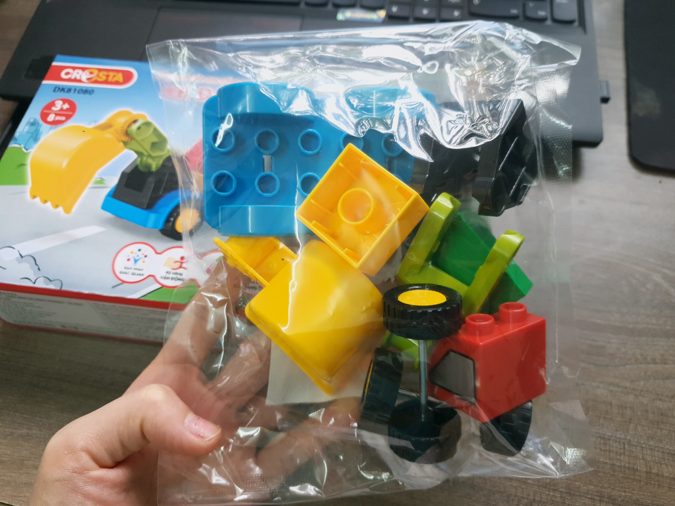 Đồ Chơi Xếp Hình Cho Bé 3 tuổi Xe Công Trường