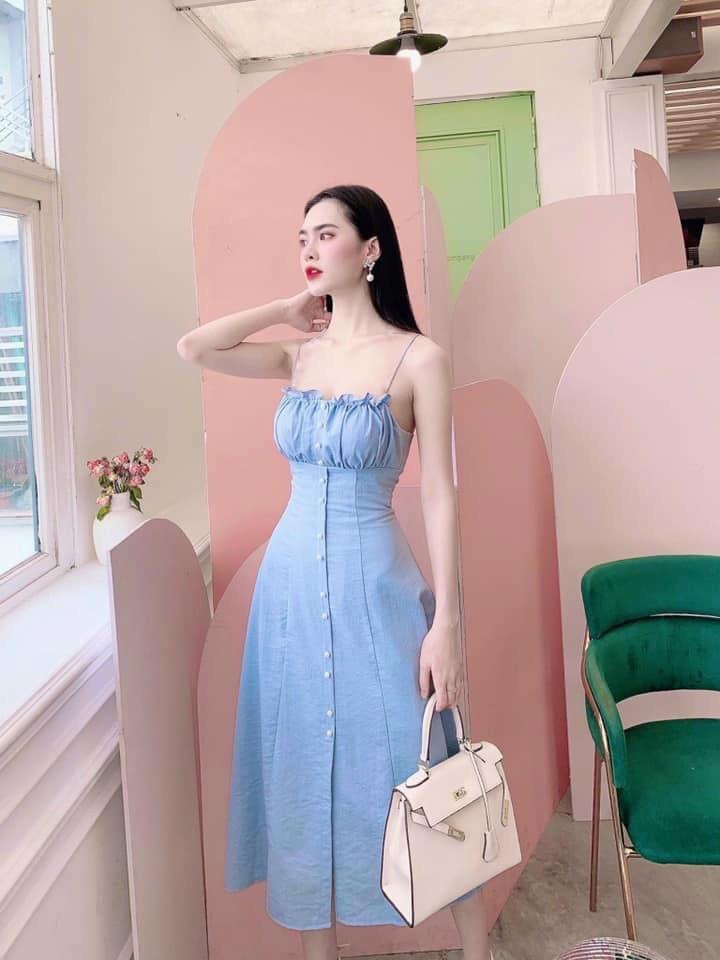 ĐẦM 2 DÂY NHÚN NGỰC KẾT NÚT 9762