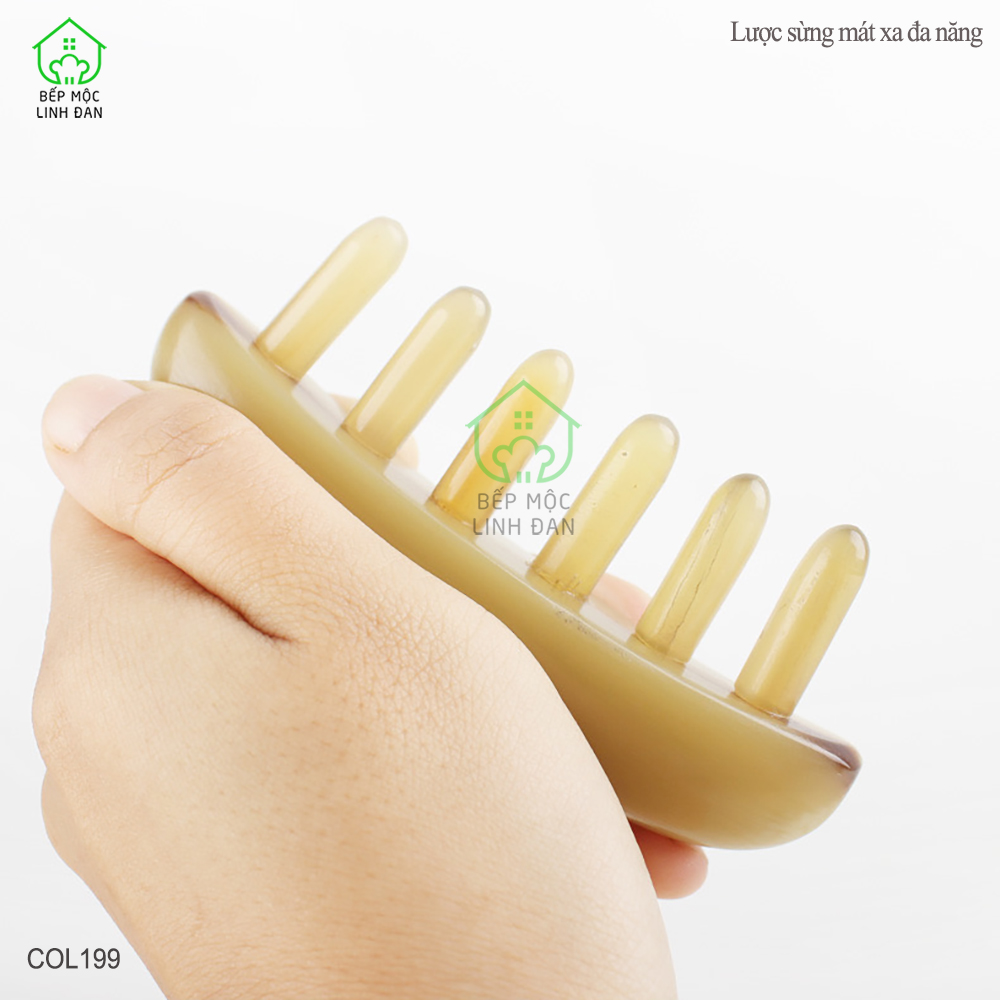Lược Sừng Mát Xa Toàn Thân Đa Năng Thư Giãn - Giúp Lưu Thông Khí Huyết
