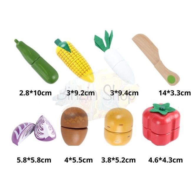 Bộ đồ chơi cắt trái cây bằng gỗ có nam châm