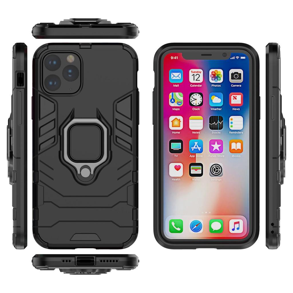 Ốp lưng cho iPhone 11 Pro iron man chống sốc kèm nhẫn xoay chống xem video bảo vệ camera