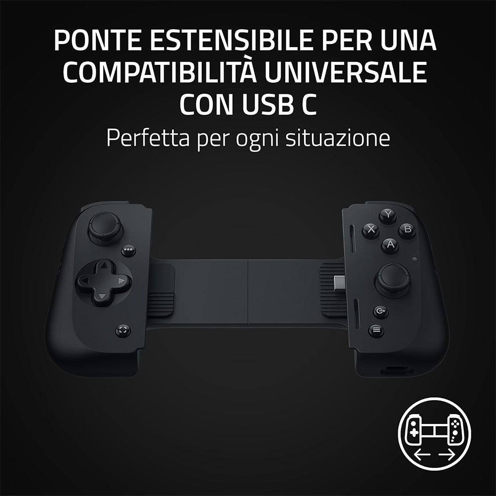 Tay cầm điện thoại Razer Kishi V2 USB C - Gaming Controller for iPhone and Android_Mới, hàng chính hãng