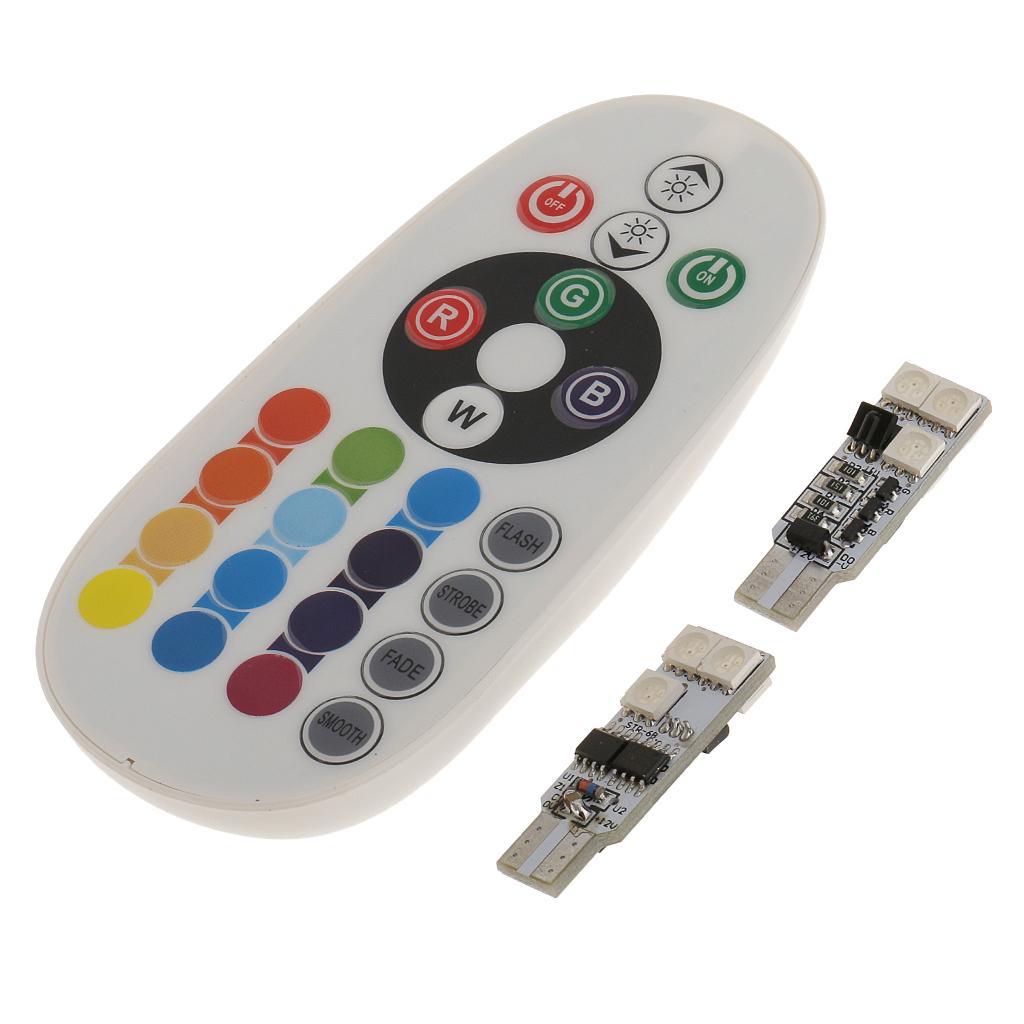 T10 5050 3SMD RGB  Reading Lamp Bulb & Remote Control