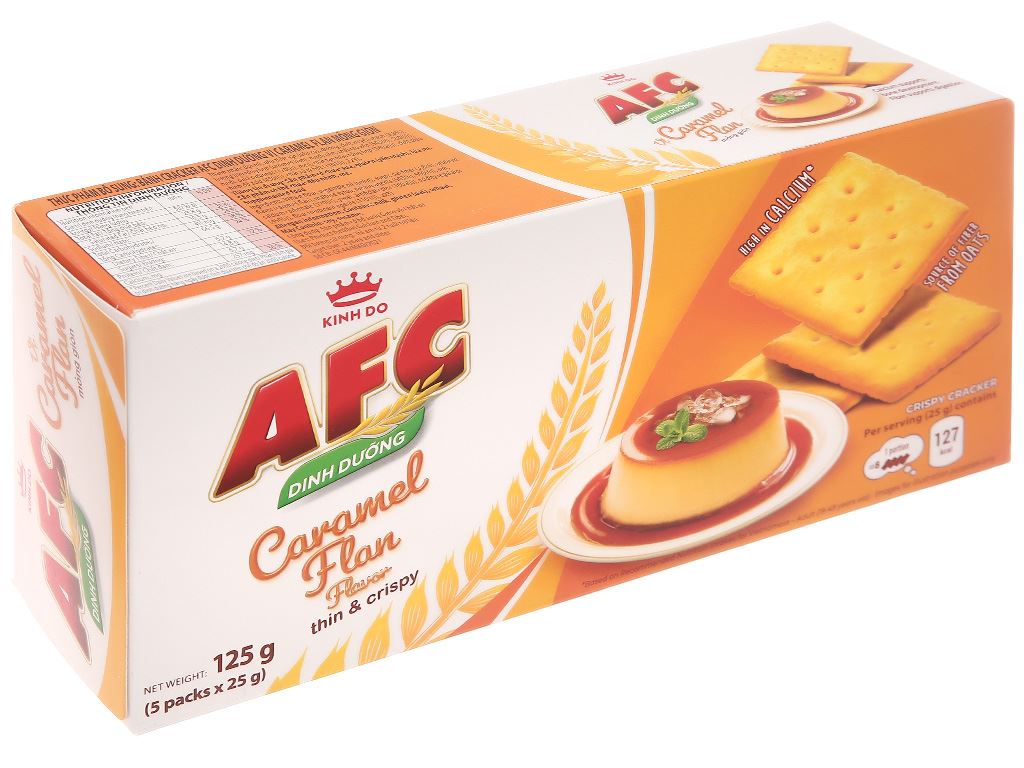 Bánh quy caramel flan AFC hộp 125g