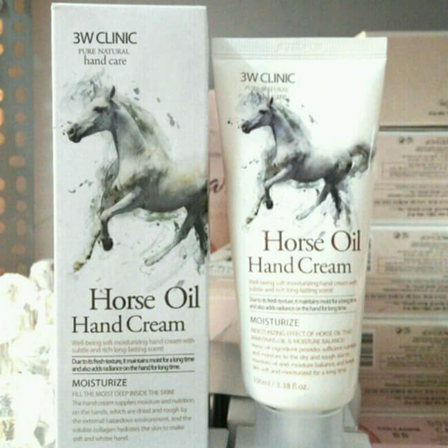 KEM DƯỠNG DA TAY TINH CHẤT DẦU NGỰA HORSE OIL HAND CREAM 3W CLINIC - HAND CREAM HORSE OIL 3WC LINIC