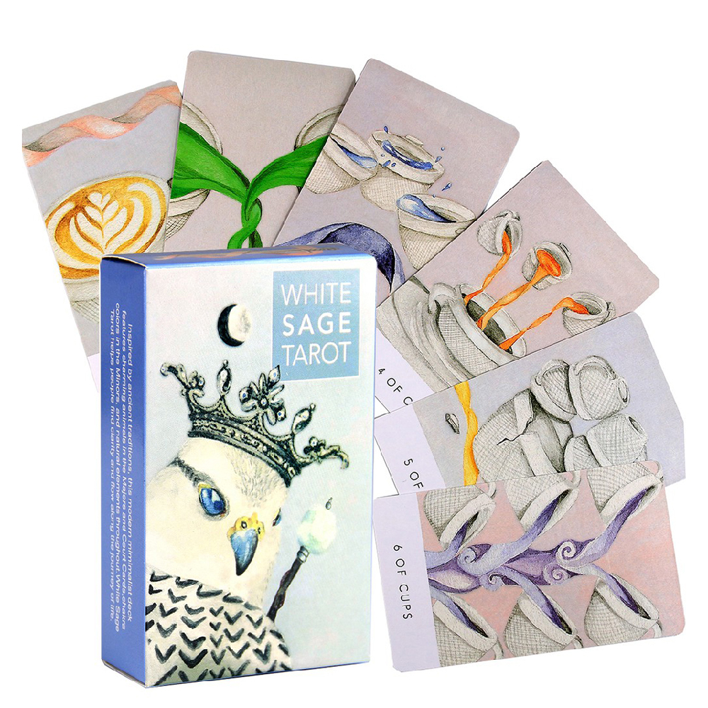 Bài Tarot White Sage Tarot 78 Lá Bài Tặng Hướng Dẫn Tiếng Anh Và Đá Thanh Tẩy