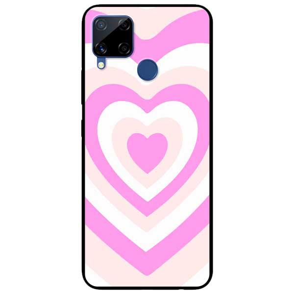 Ốp lưng dành cho Realme C11 / C12 / C15 - Tim Cầu Vồng Trắng Hồng