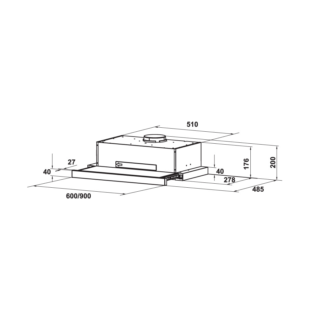 MÁY HÚT MÙI ÂM TỦ HAFELE HH-TT70A/533.86.817 - HÀNG CHÍNH HÃNG