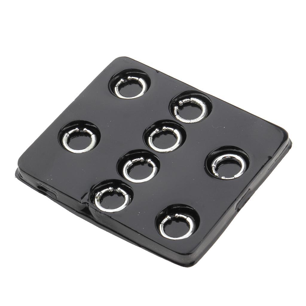Pack of 8pcs Metal Steel Piercing Rings Nose Lip Hoop Rings Body Jewelry