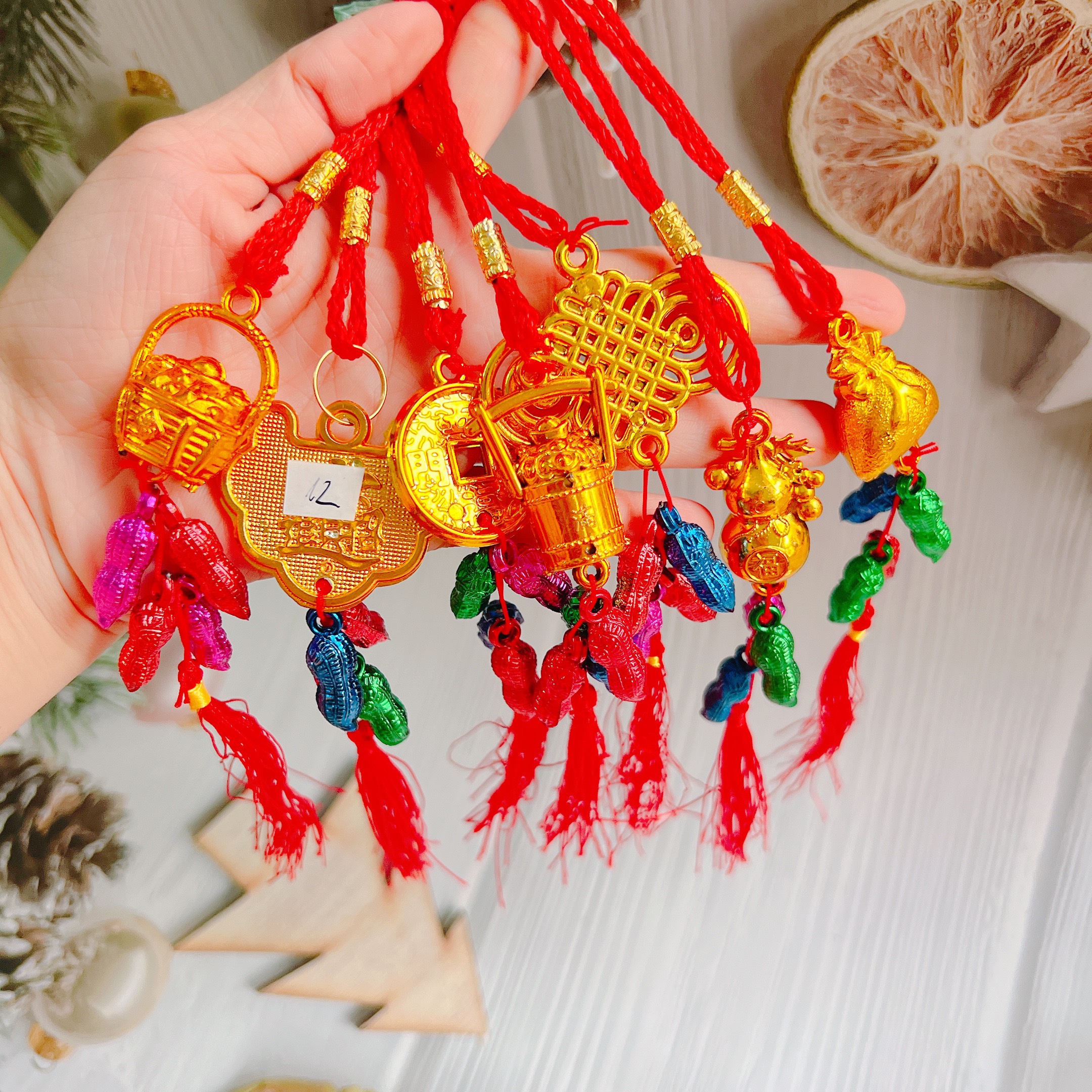 Dây treo cây kiểng ngày tết LOẠI 63, phụ kiện trang trí nhà cửa, các dịp lễ tết đem lại may mắn cho gia chủ