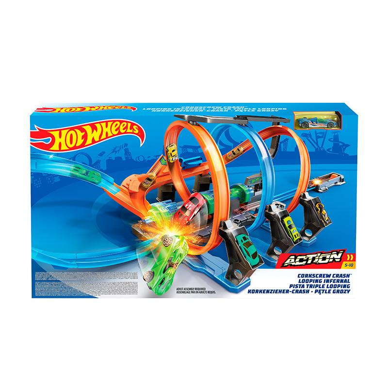 Đồ Chơi HOT WHEELS Bộ Đường Đua Siêu Xoắn Ốc FTB65