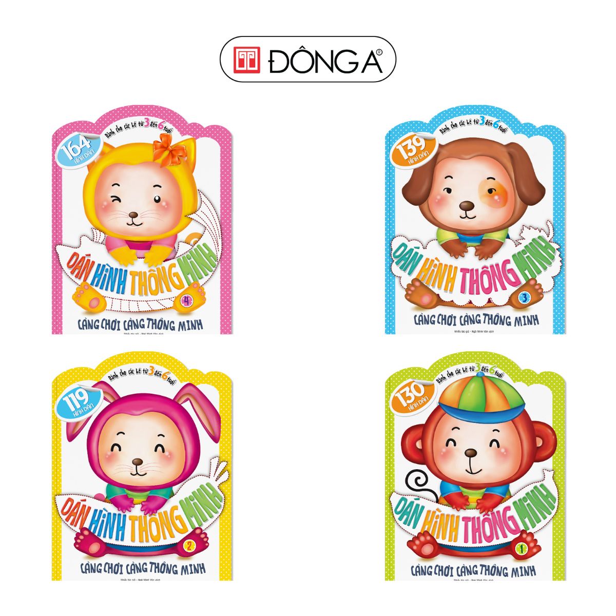 Combo 4 cuốn Dán Hình Thông Minh