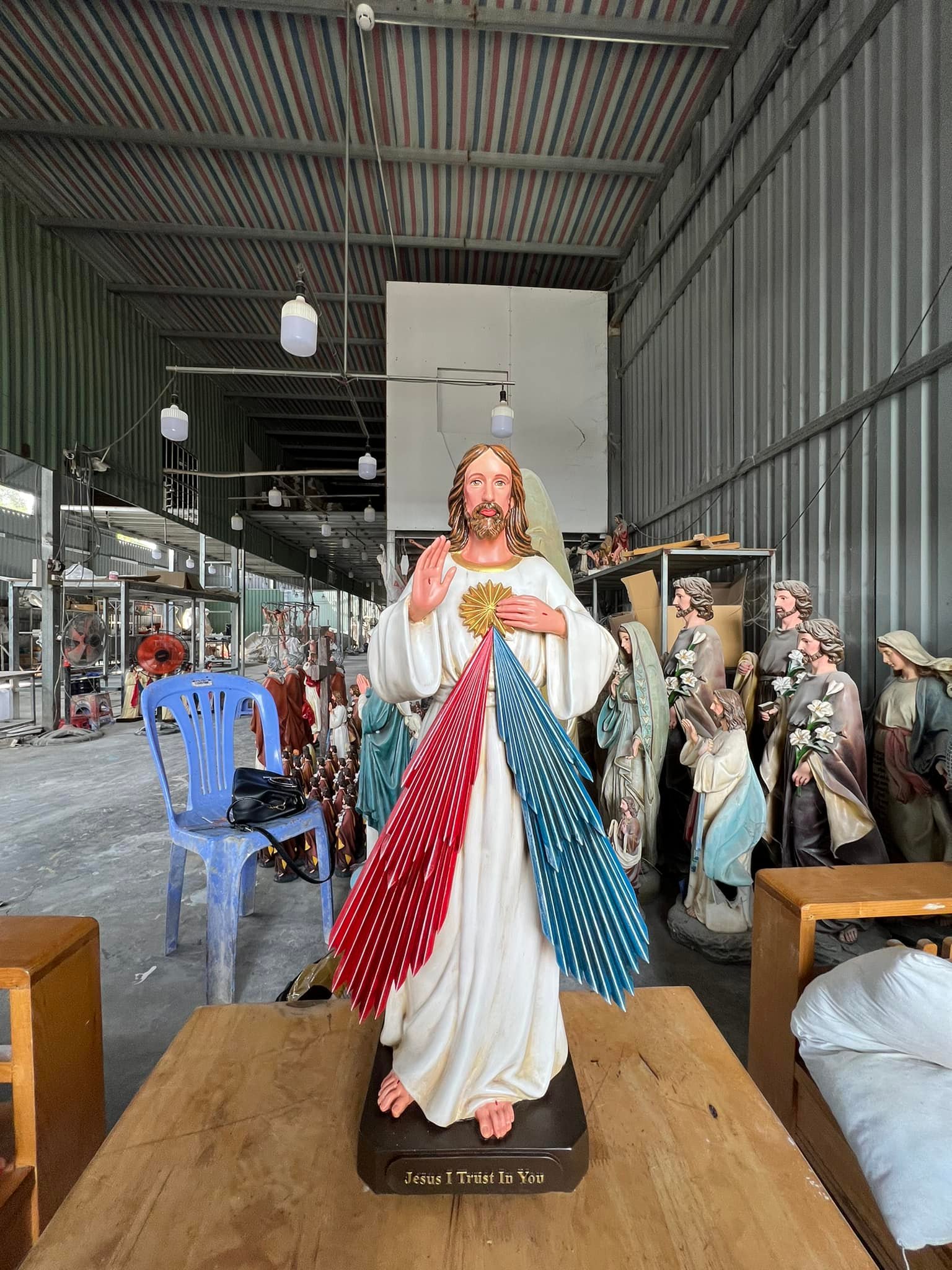 Tượng Lòng Chúa Thương Xót cao 60 cm