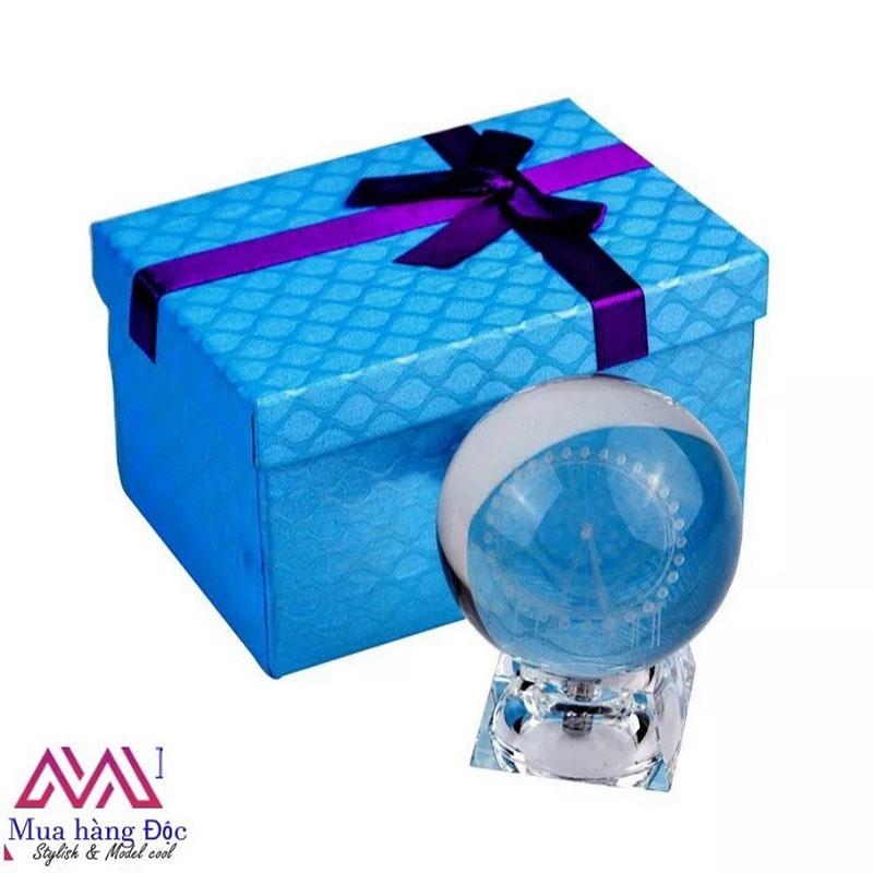 Bộ Quà Tặng Quả Cầu Pha Lê 3D LED DOREMON