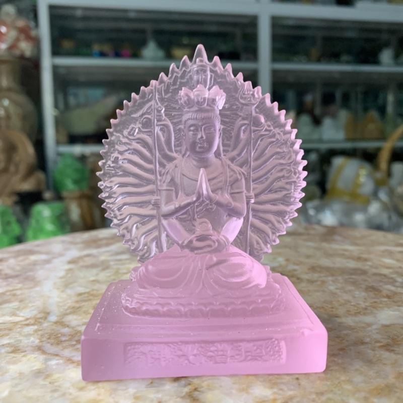 Phật Nghìn Mắt, Nghìn Tay; Phật Chuẩn Đề Ngọc Lưu Ly - cao 9.5cm