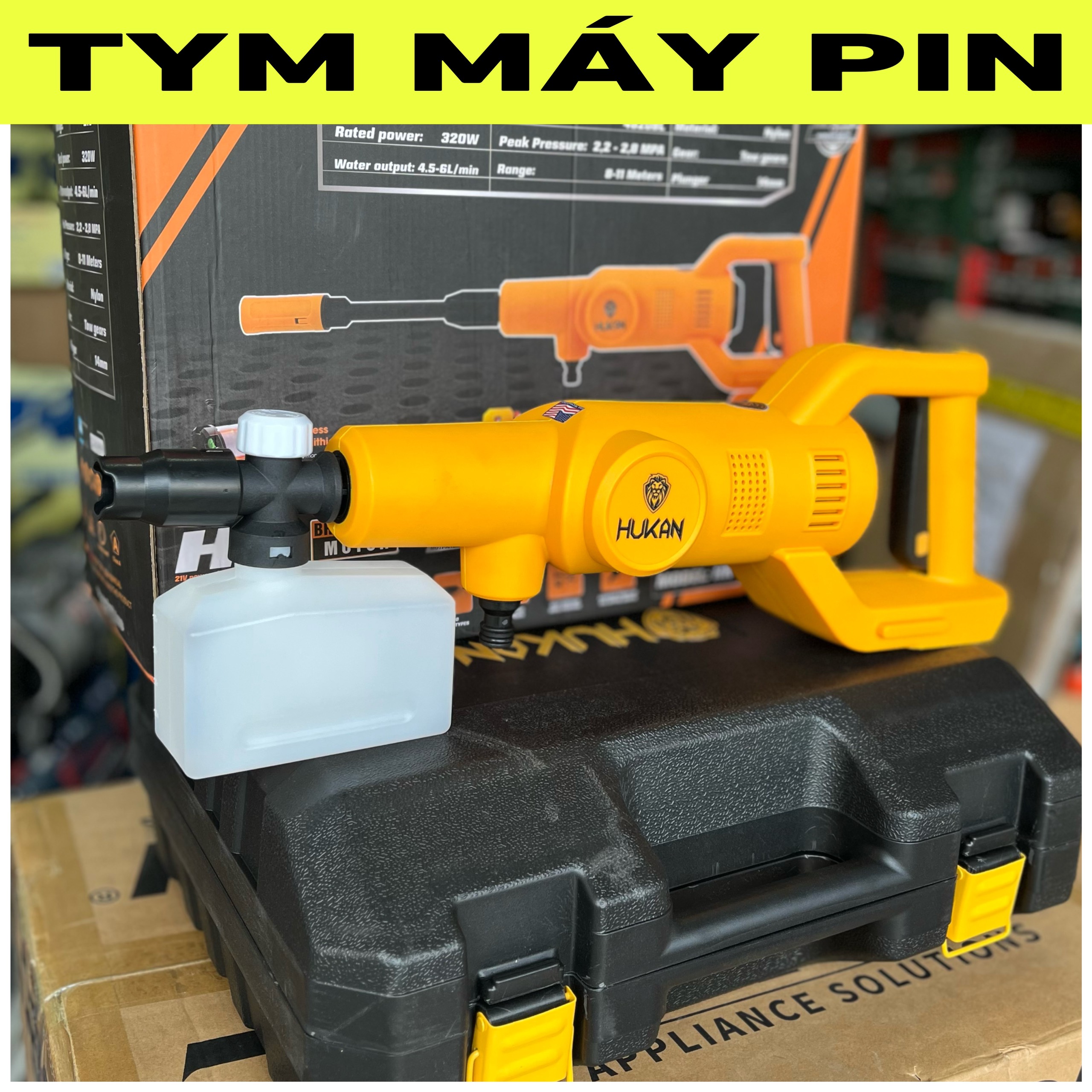 Thân Máy Rửa Xe Pin 21V HUKAN HK-PW4820BL – TYM MÁY PIN