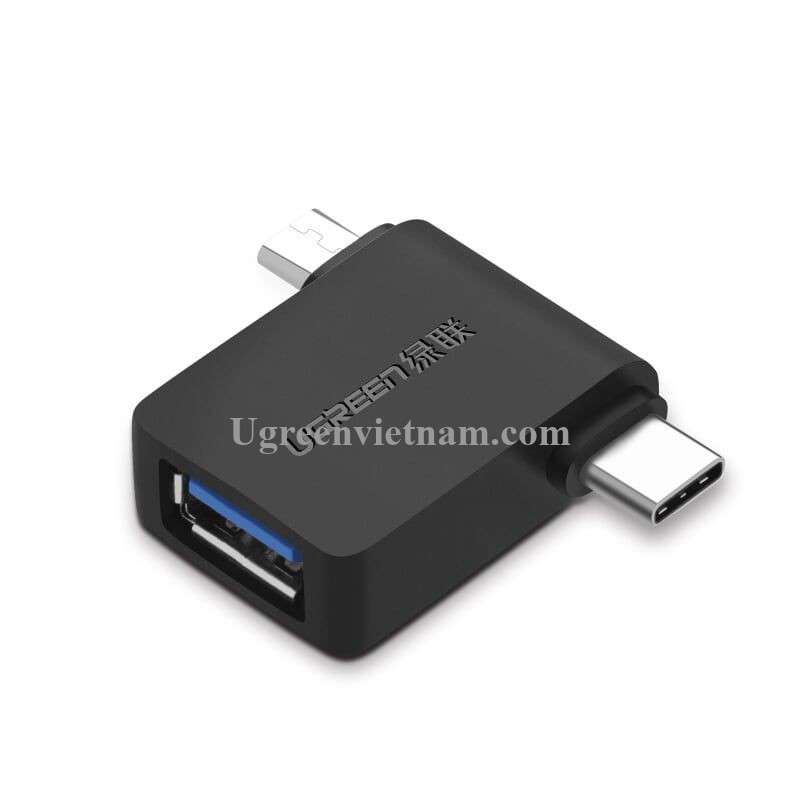 Đầu nối Micro USB + USB-C sang USB 3.0 UGREEN 30453 -  Hàng chính hãng