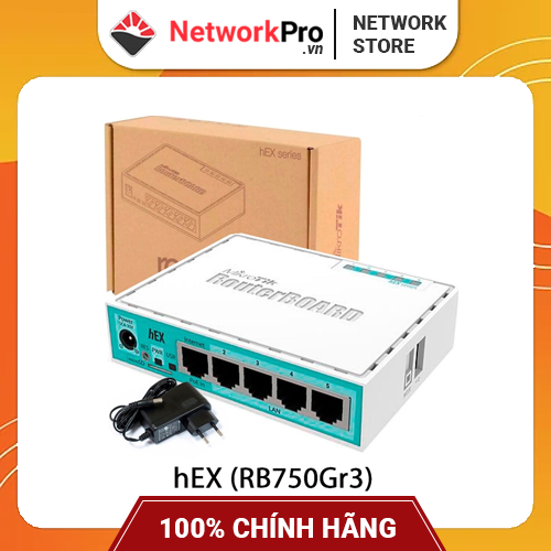 Router MikroTik RB750Gr3 Hàng Chính Hãng - Cân bằng tải 100 thiết bị