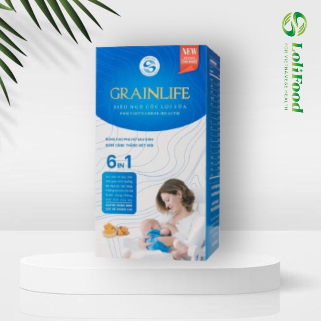 Siêu Ngũ Cốc Lợi Sữa 6IN1 Grainlife Lolifood 500g - Ngũ Cốc Giàu Dinh Dưỡng Kích Sữa Về Nhiều, Hỗ Trợ Nuôi Con Bằng Sữa Mẹ, Thanh Nhiệt, Làm Mát Sữa - Giúp Bé No Lâu, Ngủ Ngon Giấc, Tăng Cân Đều, Phát Triển Toàn Diện, Tăng Sức Đề Kháng