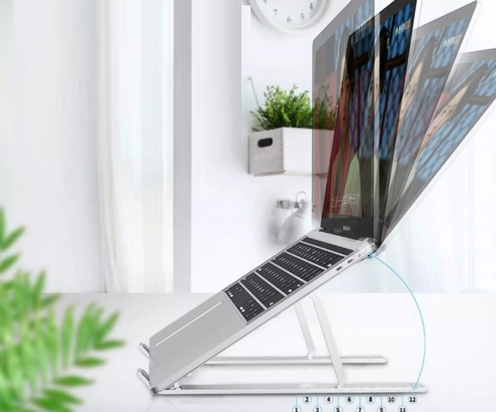 Giá đỡ laptop - macbook - máy tính bảng Tản nhiệt tốt, gấp gọn bằng chất liệu nhựa cao cấp ABS cứng cáp chắc chắn