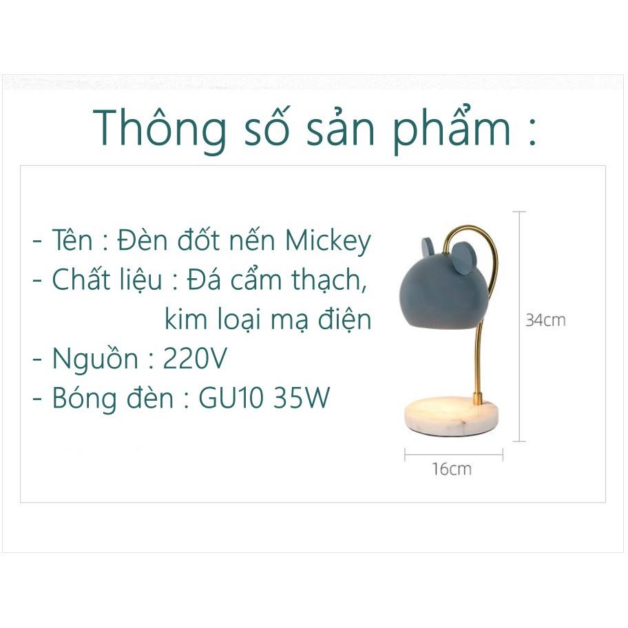 Đèn đốt nến Mickey – Đế đá cẩm thạch