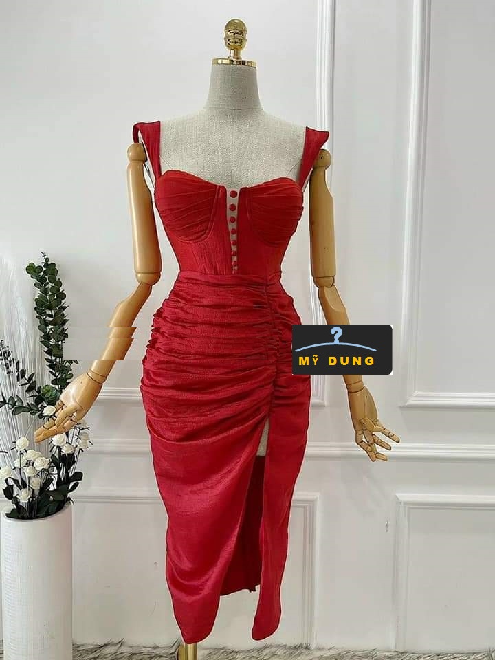 ĐẦM BODY 2S CÚP NGỰC, XẺ ĐÙI GỢI CẢM- SANG TRỌNG