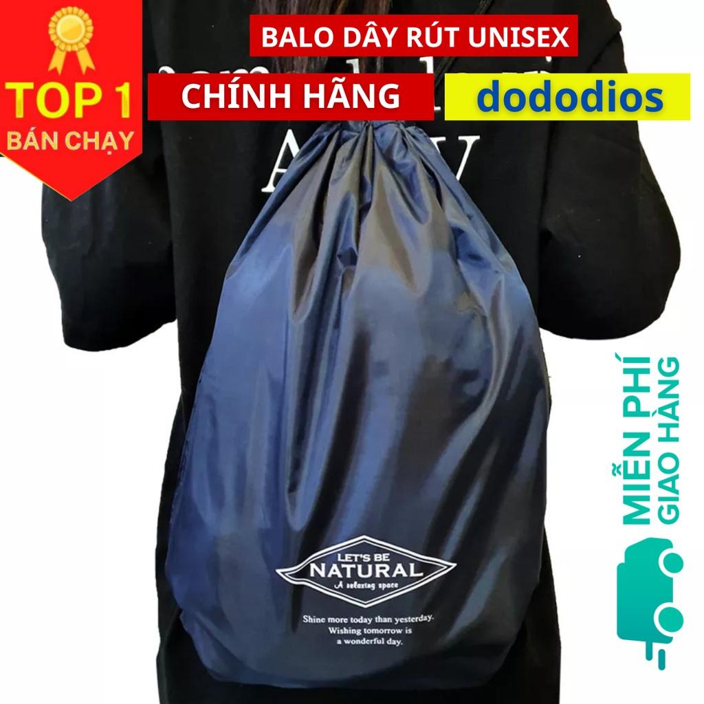 Balo dây rút unisex gấp gọn vải dù chống thấm nước - Chính hãng dododios