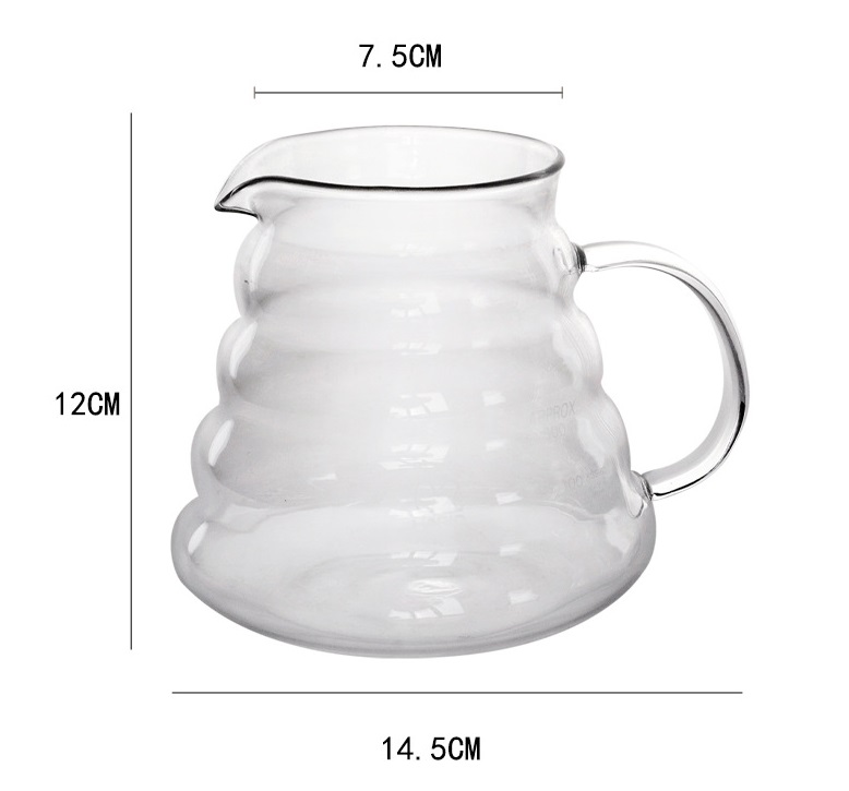 Bình thủy tinh đựng cà phê,đựng trà 500ml