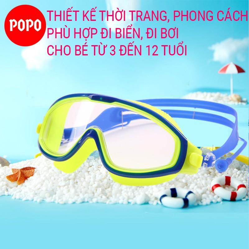 Kính bơi trẻ em POPO 360 góc nhìn PANORAMA bảo vệ mắt cản tia UV, hạn chế sương mờ ngăn nước tuyệt đối