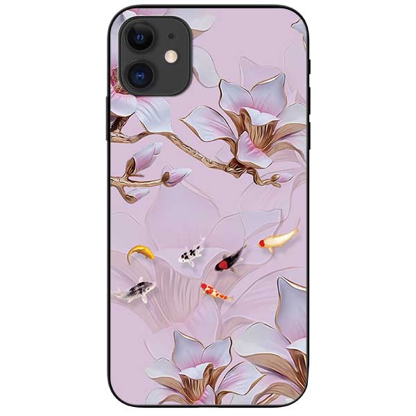 Ốp lưng dành cho Iphone 12 Mini mẫu Tranh Hoa Và Cá